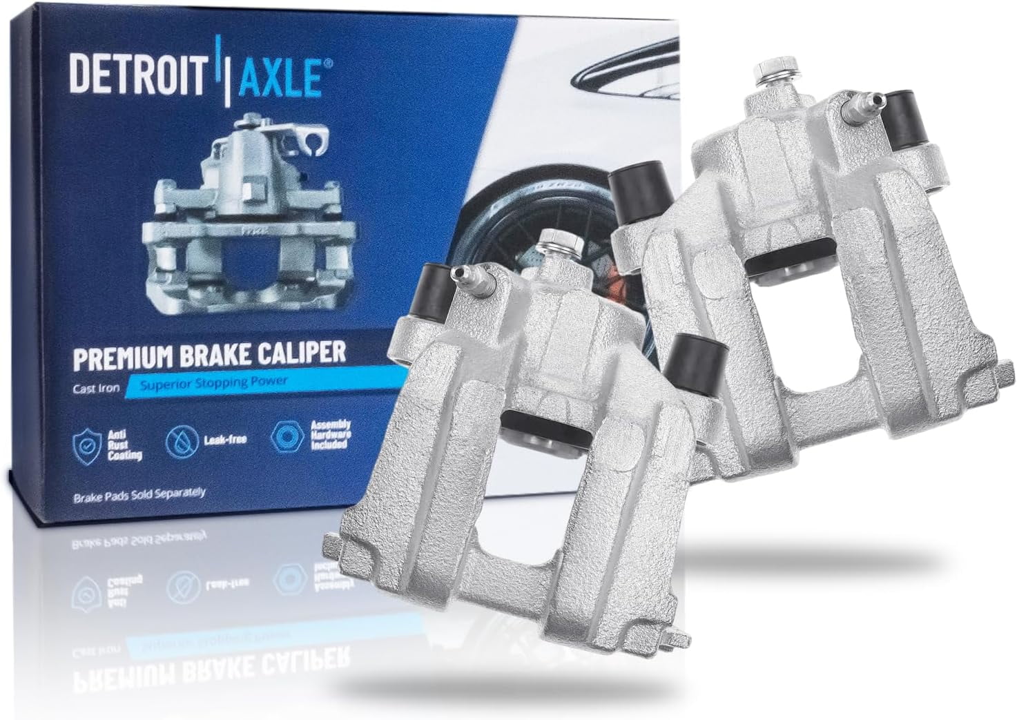 Detroit Axle - 2pc Rear Brake Calipers for 2005-2008 Ford Escape Mazda Tribute Mercury Mariner Disc Brake Calipers 2006 2007 Replacement Brake Calipers Assembly