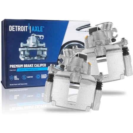 Detroit Axle - 2pc Rear Brake Calipers for Ford Explorer Flex Taurus Lincoln MKT MKS Police Interceptor Sedan Utility Brake Calipers with Brackets Replacement