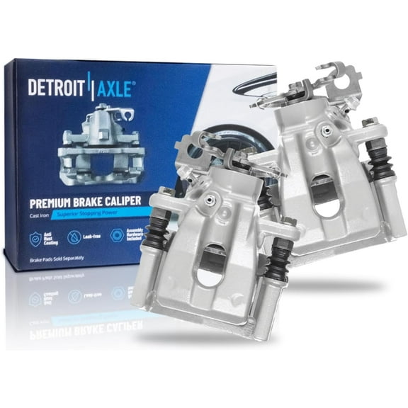 Detroit Axle - 2pc Rear Brake Calipers for Toyota 2009-2011 2014-2019 Corolla 2009-2014 Matrix Pontiac Vibe Disc Brake Calipers with Brackets Replacement