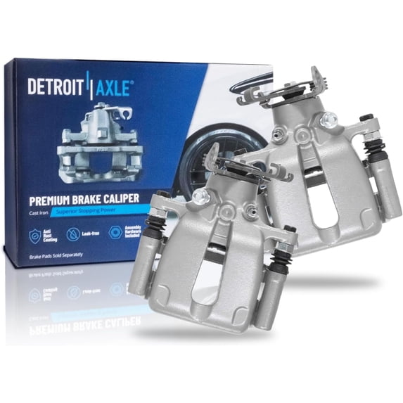 Detroit Axle - 2pc Rear Brake Calipers for 2011-2017 Buick Regal 2012-2016 LaCrosse 2013 Chevrolet Malibu Brake Calipers with Brackets Replacement