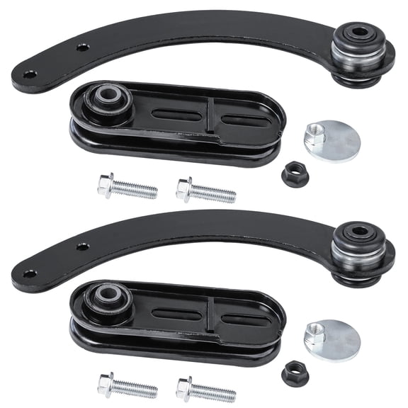 Detroit Axle - 2pc Rear Upper Control Arms for Jeep Compass Patriot Dodge Caliber Mitsubishi Outlander PHEV Sport RVR Lancer, 2 Upper Control Arm Pair Set Replacement, 2 Degree Camber Plus Or Minus