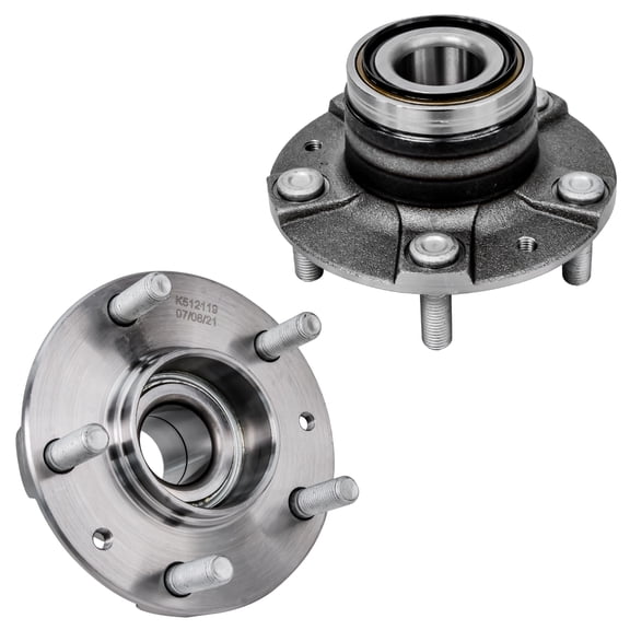 Detroit Axle - 2pc Rear Wheel Bearing Hubs for 93-97 Probe Mazda MX-6, 93-02 626, 2 Wheel Bearing and Hubs Assembly 1993 1994 1995 1996 1997 Replacement [Non-ABS]