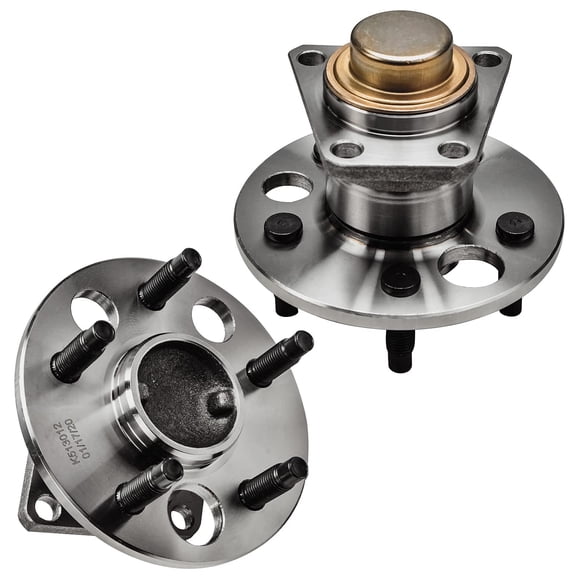 Detroit Axle - Pair Rear Wheel Bearing and Hubs Assembly for 1980-2005 Buick Skyhawk/Skylark, Cadillac Cimarron, Chevy Beretta/Cavalier/Citation, Oldsmobile, Pontiac, 5 Lugs Non-ABS