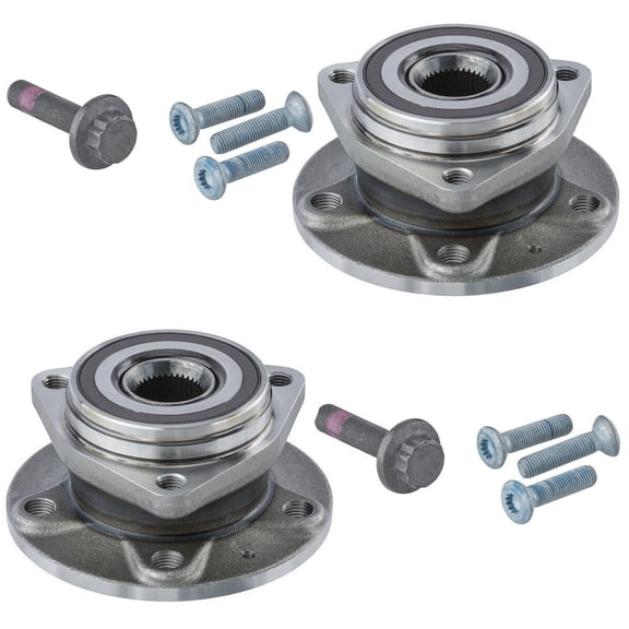 Detroit Axle - 5-Stud 2pc Rear Wheel Bearing Hubs for 2018-2024 Volkswagen Tiguan, 2019-2023 Audi Q3, 2019-2023 Arteon, 2022-2023 Taos, 2016-2023 TT Quattro