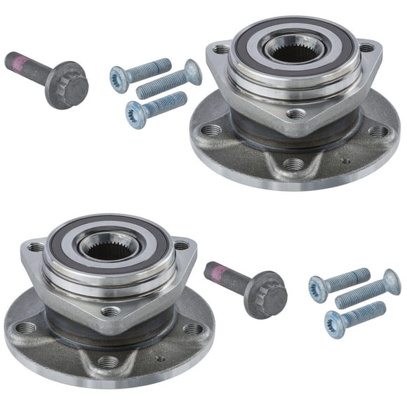 Detroit Axle - 5-Stud 2pc Rear Wheel Bearing Hubs for 2018-2024 Volkswagen Tiguan, 2019-2023 Audi Q3, 2019-2023 Arteon, 2022-2023 Taos, 2016-2023 TT Quattro