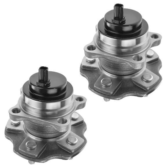 Detroit Axle - FWD Pair Rear Wheel Bearing and Hub Assembly for 2014-2019 Toyota Highlander 2010-2019 Lexus RX350 2018-2019 RX350L 2010-2015 RX450h 5 Lugs w/ABS