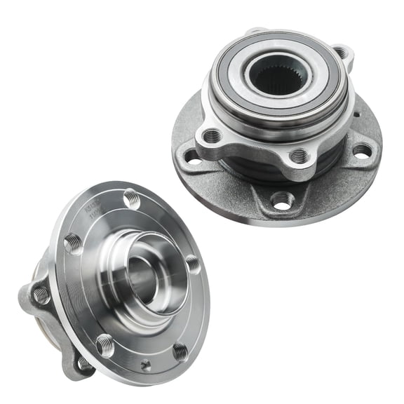 Detroit Axle - Pair Front Wheel Bearing and Hubs for 04-13 Audi A3 15-18 Q3 Quattro 08-15 TT Quattro 12-19 VW Beetle 09-17 CC 07-16 EOS 06-14 GTI 10-14 Golf 05-18 Jetta 06-10/12-22 Passat 09-17 Tigua