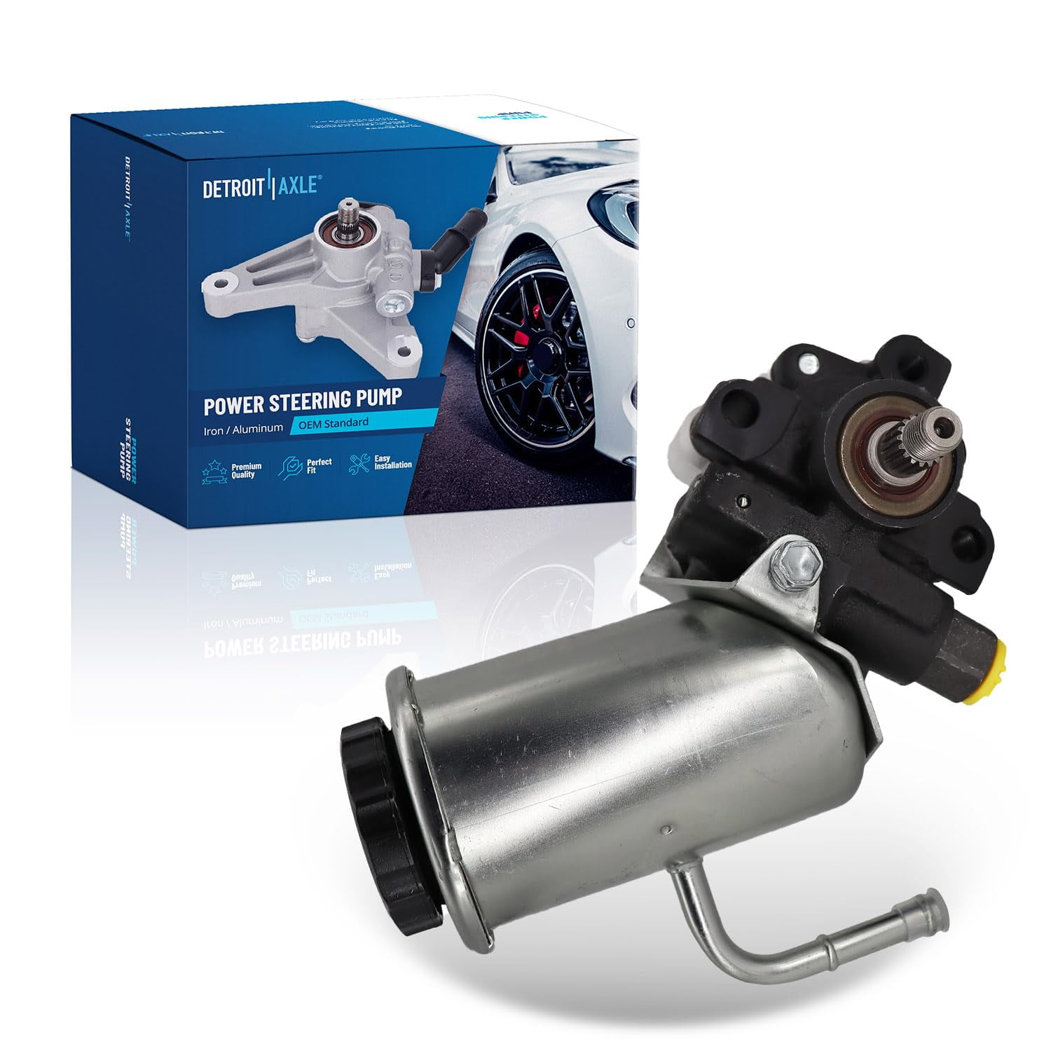 Detroit Axle - 3.4L Steering Pump for 95-04 Toyota Tacoma [4WD], 1996-2002 4Runner, Power Steering Pump w/Reservoir 1997 1998 1999 2000 2001 Replacement 21-5229