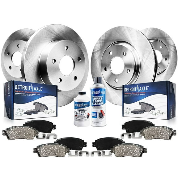 Detroit Axle - 3.5L Brake Kit for Acura 17-20 MDX 12.60" inch Front 12.99" inch Rear Disc Brake Rotors Ceramic Brakes Pads with Hardware 2017 2018 2019 2020 Replacement