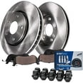 thumbnail image 1 of Detroit Axle - 300mm Front Disc Rotors & Ceramic Brake Pads w/10pc Wheel Lug Nuts Replacement for Lincoln MKZ Ford Fusion - 14pc Set, 1 of 7