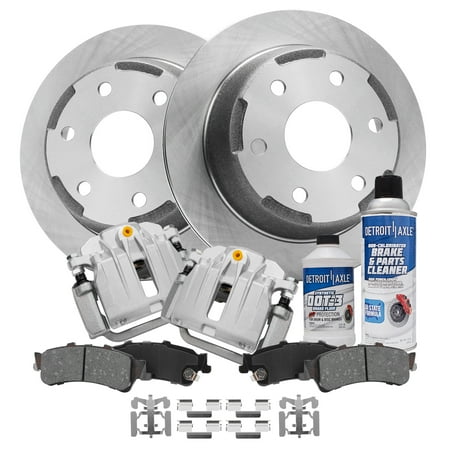 Detroit Axle - 325mm Rear Brakes and Rotors Brake Pads Brake Calipers Replacement for GMC Sierra 1500 Fits select: 2003-2005 CHEVROLET SILVERADO K1500, 2003-2005 GMC NEW SIERRA C1500