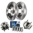 thumbnail image 1 of Detroit Axle - 330mm Rear Brake Rotors + Wheel Hubs Wheel Lug Nuts Replacement for Lincoln MKS MKT MKX - 14pc Set, 1 of 6