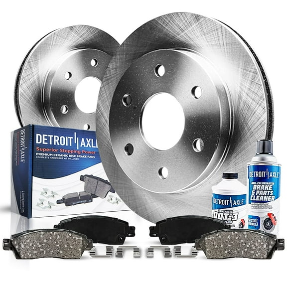 Detroit Axle - 355mm Front Brakes and Rotors Brake Pads Replacement for Cadillac CTS STS Fits select: 2006-2007 CADILLAC CTS-V