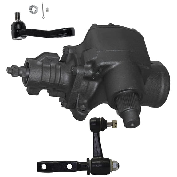 Detroit Axle - 3pc Front Gear Box Kit for 97-03 Ford F-150, 01-02 Expedition, 97-99 F-250, Power Steering Gear Box Idler Pitman Arm 1997 1998 1999 2000 2001 2002 2003 Replacement