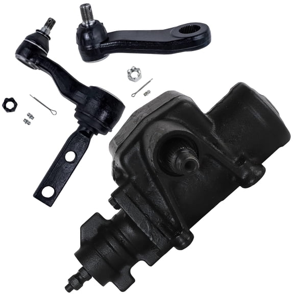 Detroit Axle - 3pc Gear Box Kit for 2003 Ford F-150 1997-1998 Expedition 1998 Lincoln Navigator 2002 Blackwood Power Steering Gear Box, Steering Pitman Arm, Idler Arm w/2.48" Bolt Pattern
