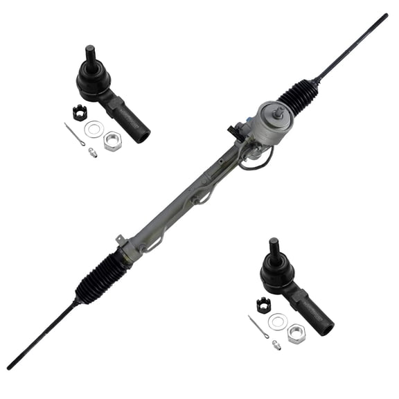 Detroit Axle - Steering Rack and Pinion Kit for 1998-2004 Cadillac Seville, 2000-2005 Deville, 2001 2002 2003 Power Steering Rack and Pinion Outer Tie Rod Ends Replacement