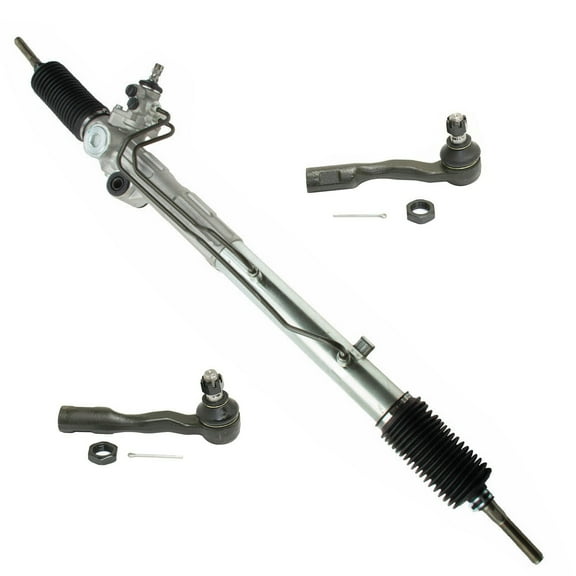 Detroit Axle - 3pc Rack & Pinion Kit for 2003-2006 Toyota Sequoia Tundra, 1 Power Steering Rack and Pinion 2 Outer Tie Rod Ends 2004 2005 Replacement