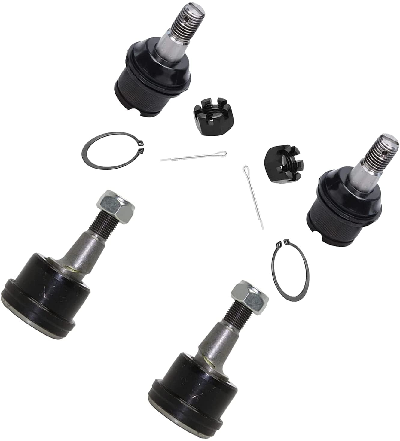Detroit Axle - 4 Front Ball Joints for 4WD 2003-2013 Dodge Ram 2500 3500 Upper and Lower Ball Joints 2004 2005 2006 2007 2008 2009 2010 2011 2012 Replacement