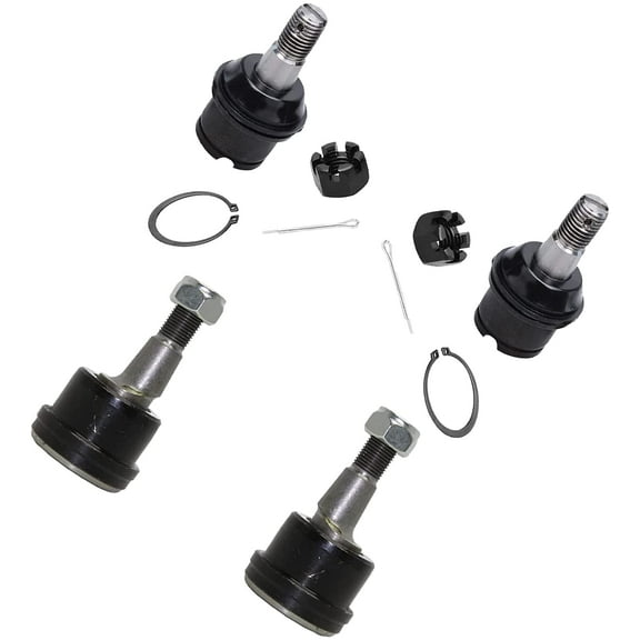 Detroit Axle - 4 Front Ball Joints for 4WD 2003-2013 Dodge Ram 2500 3500 Upper and Lower Ball Joints 2004 2005 2006 2007 2008 2009 2010 2011 2012 Replacement
