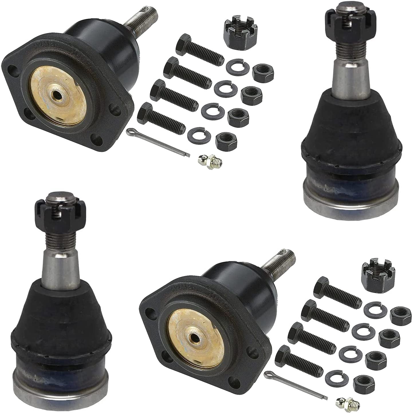 Detroit Axle - 4 Front Ball Joints for Chevy GMC C10 C15 G10 G15 P10 P15 R1500 C1500 G1500 G2500 R1500 P1500 Suburban Pickup Upper and Lower Ball Joints Replacement