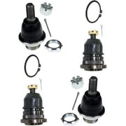 Detroit Axle - 4 Front Ball Joints for 1998-2004 Nissan Frontier Xterra 1999 2000 2001 2002 2003 4 Upper and Lower Ball Joints Replacement