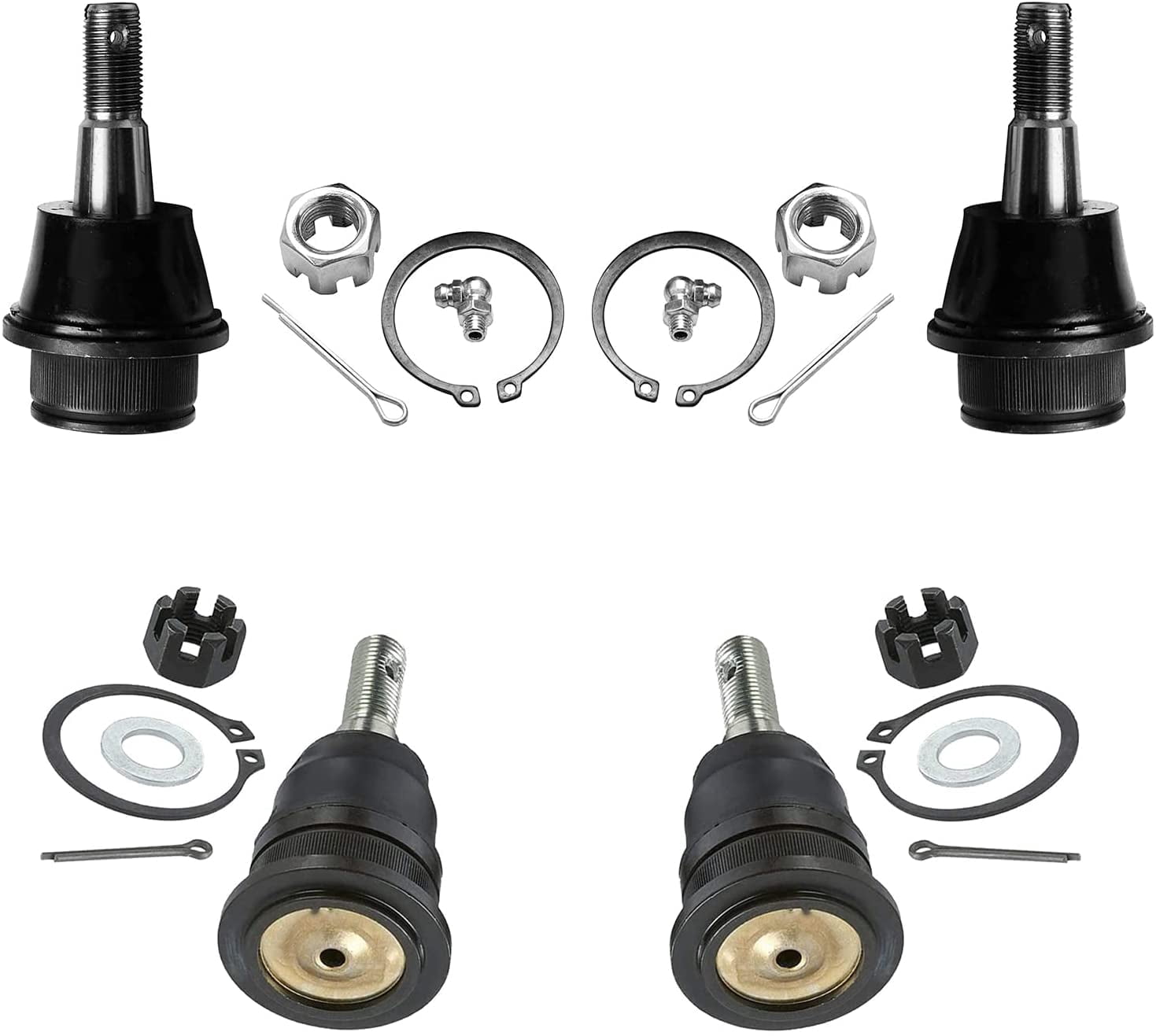 Detroit Axle - Front Lower Control Arms Ball Joints Sway Bar Links Inner Outer Tie Rods Replacement For 2006 2012 Dodge Ram 1500 Rwd 10pc Set