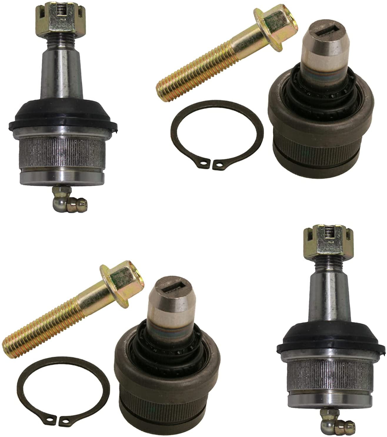 Detroit Axle 4 Front Ball Joints for 2WD 19911994 Ford Explorer, 19891997 Ranger, Upper and