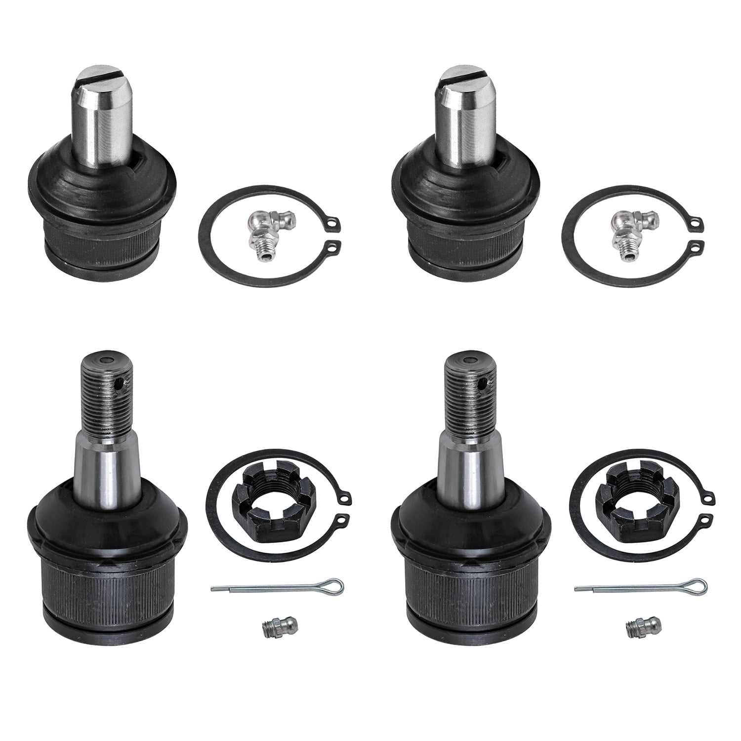 Detroit Axle - 4 Front Ball Joints for 2WD 1999-2012 Ford F-250 F-350 Super Duty, 2000-2005 Excursion, Upper and Lower Ball Joints Set Replacement