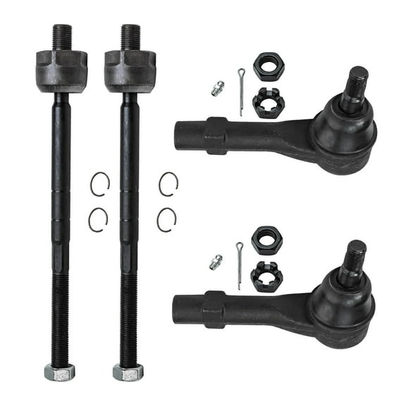 Detroit Axle - 4 Front Inner Outer Tie Rods for 1998-2011 Ford Ranger, 1998-2001 Explorer, Inner Outer Tie Rod Links Replacement