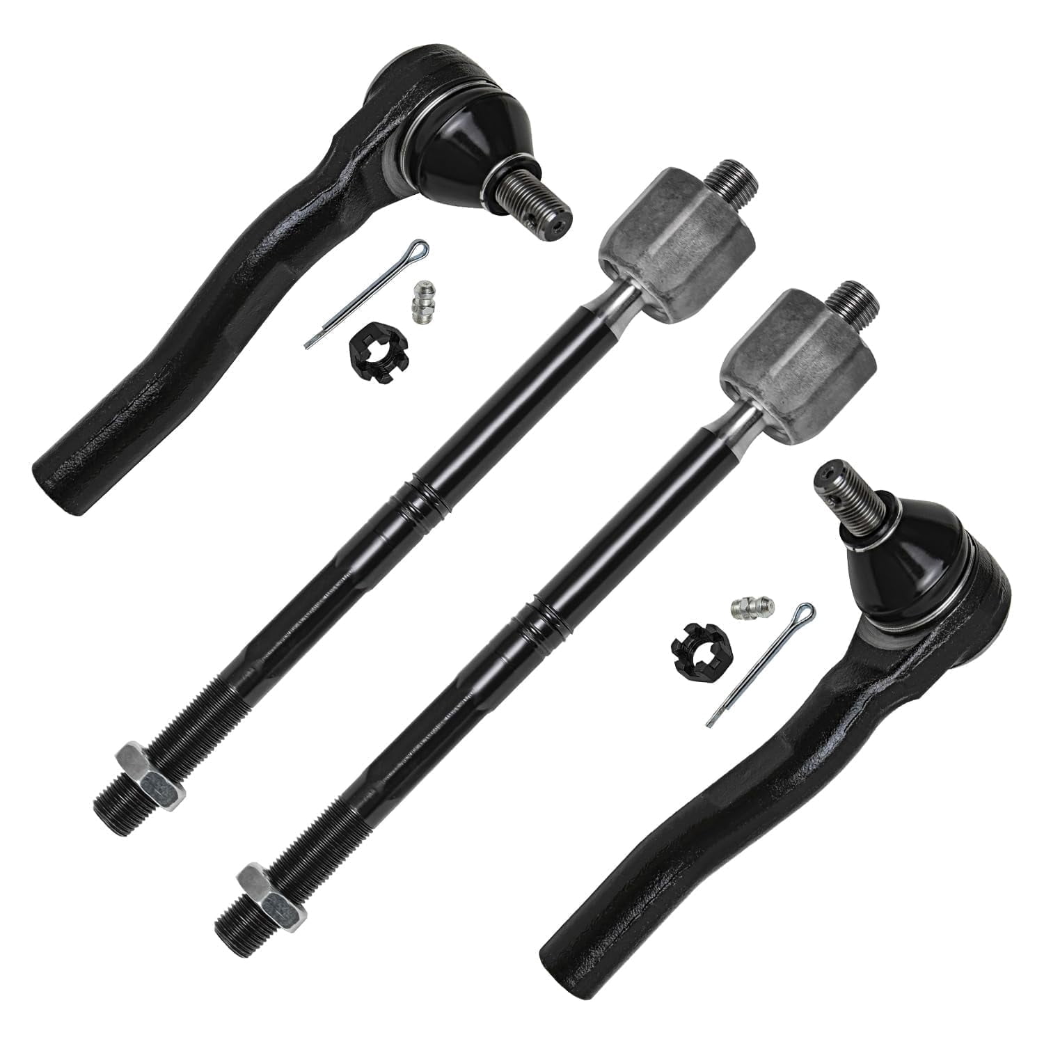 Detroit Axle - 4 Front Tie Rods for 2013 2014 2015 Chevrolet Malibu Inner & Outer Tie Rods [with Electronic Ride And Handling Suspension]