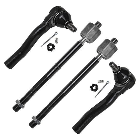 Detroit Axle - 4 Front Tie Rods for 2013 2014 2015 Chevrolet Malibu Inner & Outer Tie Rods [with Electronic Ride And Handling Suspension]