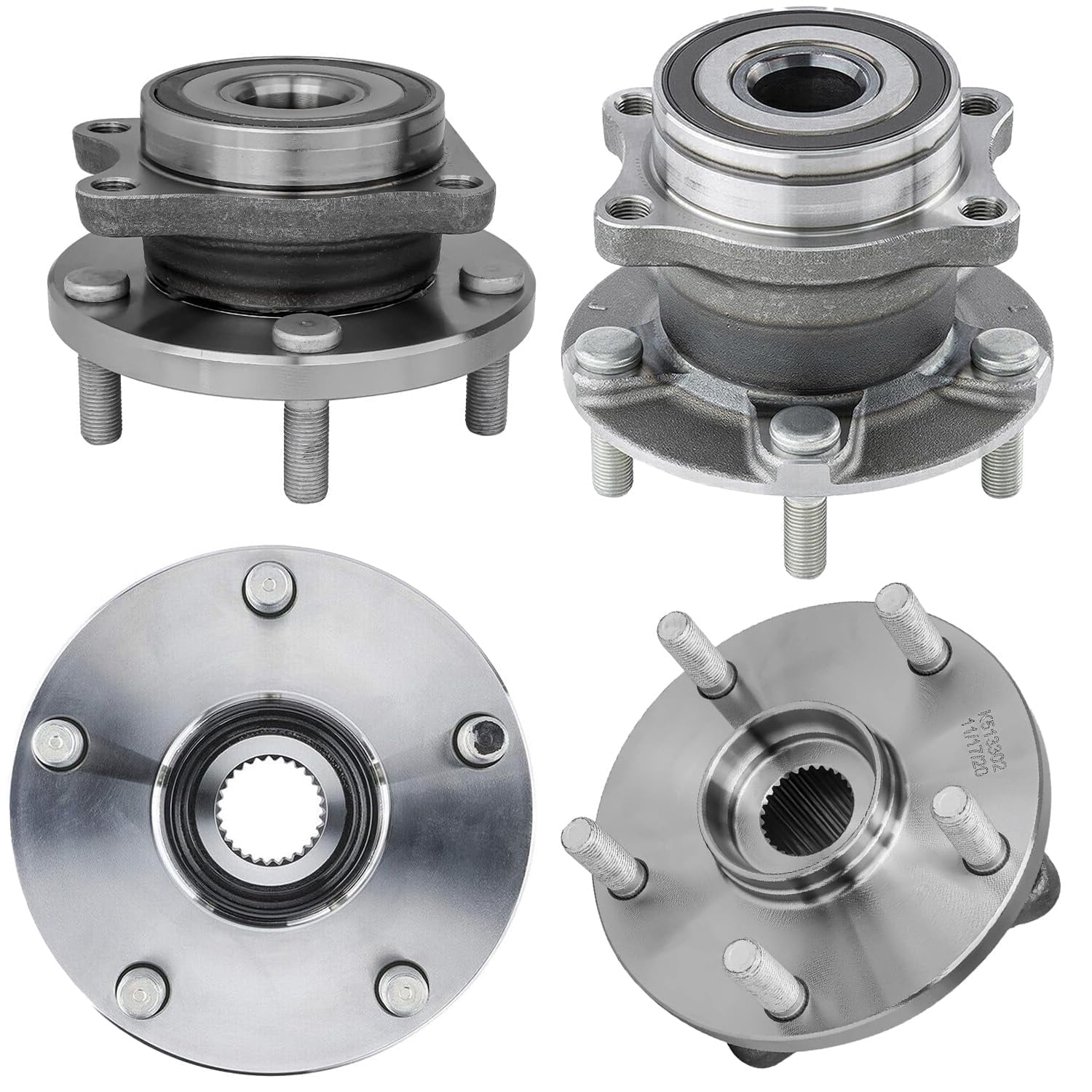 Detroit Axle - 4pc Front and Rear Wheel Bearing Hubs for 2015-2021 ...