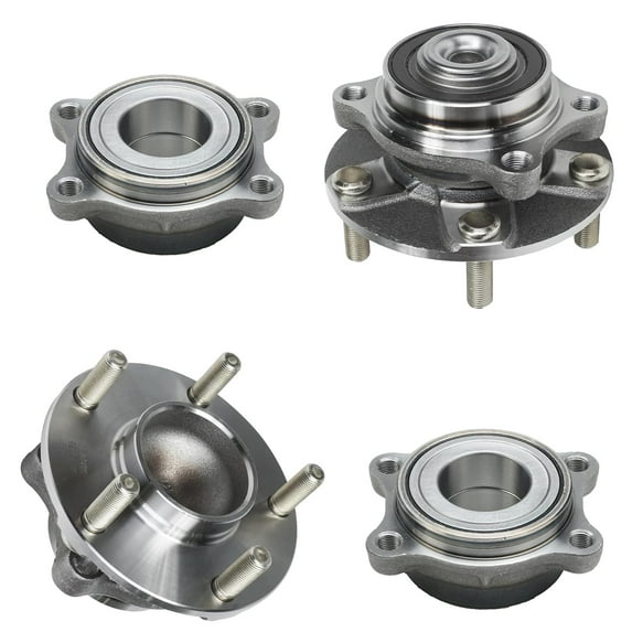 Detroit Axle - 4 Front & Rear Wheel Bearing Hubs for 2003-2007 Infiniti G35, 2003-2009 350Z, Wheel Hub Bearings Assembly Replacement
