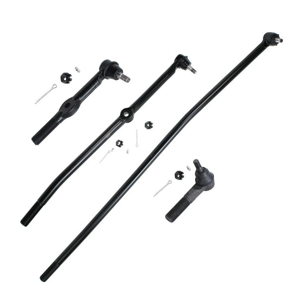 Detroit Axle - 4 Front Tie Rods for 1994-1997 Dodge Ram 2500 3500, 1995 1996 Inner Outer Tie Rod Links Replacement