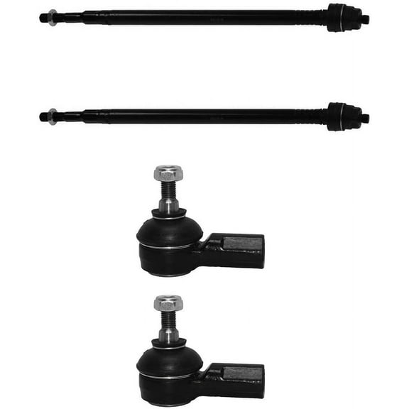 Detroit Axle - 4 Front Tie Rods for 2001-2005 Honda Civic, EL, Inner & Outer Steering Tie Rod Set 2002 2003 2004 Replacement