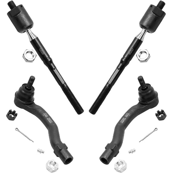 Detroit Axle - 4 Front Tie Rods for 2002-2003 Toyota Camry Lexus ES300 Inner & Outer Tie Rod Links Replacement