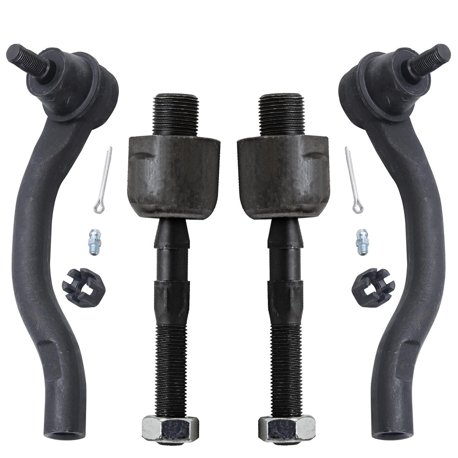 Detroit Axle - 4 Front Tie Rods for 2008-2012 Honda Accord 2009 2010 2011 Inner and Outer Tie Rod Ends Replacement