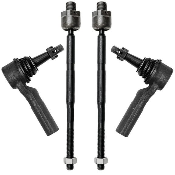 Detroit Axle - 4 Front Tie Rods for 2010-2015 Chevrolet Camaro 2011 2012 2013 2014 Complete Front Inner and Outer Tie Rods Driver & Passenger Side