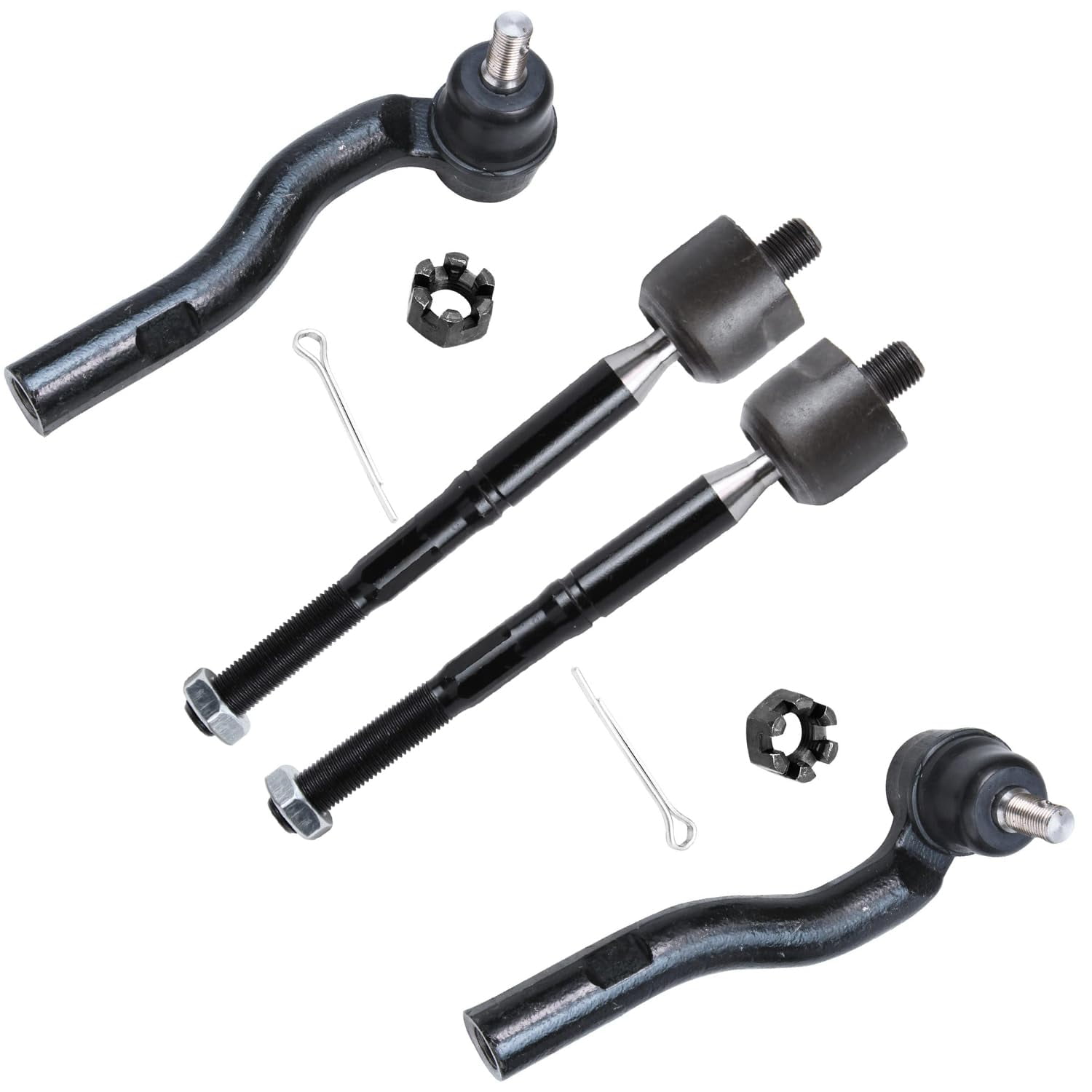 Detroit Axle - 4 Front Tie Rods for Lexus GS300 GS400 GS430 Inner and Outer Tie Rod Ends Replacement