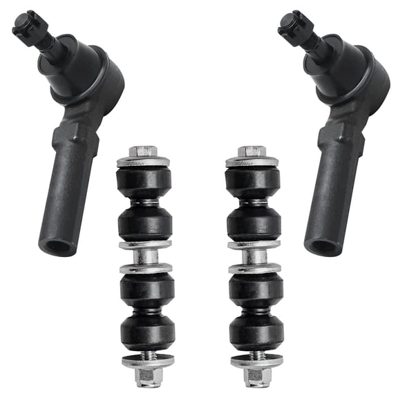 Detroit Axle - 4pc Front Suspension Kit for Chrysler PT Cruiser Dodge SX 2.0 Plymouth Neon, 2 Stabilizer Sway Bar End Links 2 Outer Tie Rod Ends Replacement