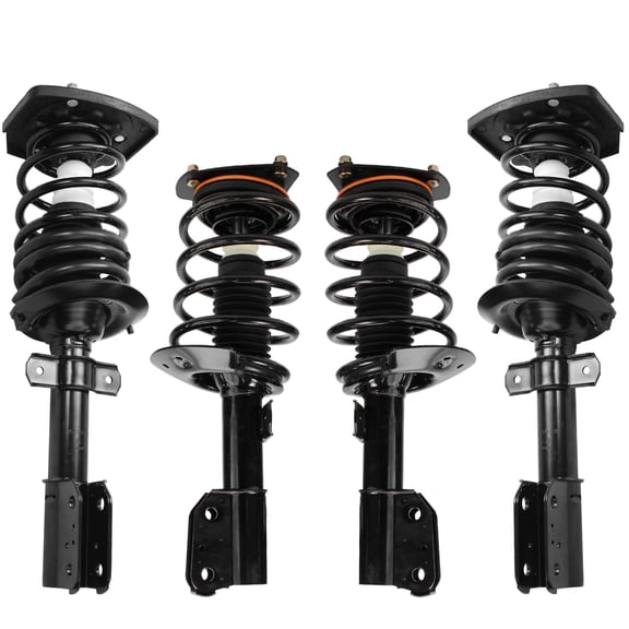 Detroit Axle - 4 Ready Struts for 2004-2008 Pontiac Grand Prix Complete Struts & Spring 2005 2006 2007 Front & Rear Replacement [Models with 16" Wheels]