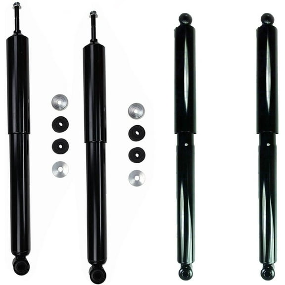 Detroit Axle - 4 Shock Absorbers Assembly for 4WD 2003-2013 Dodge Ram 2500 3500 2004 2005 2006 2007 2008 2009 2010 2011 2012 Front and Rear Replacement 4 Shocks Set