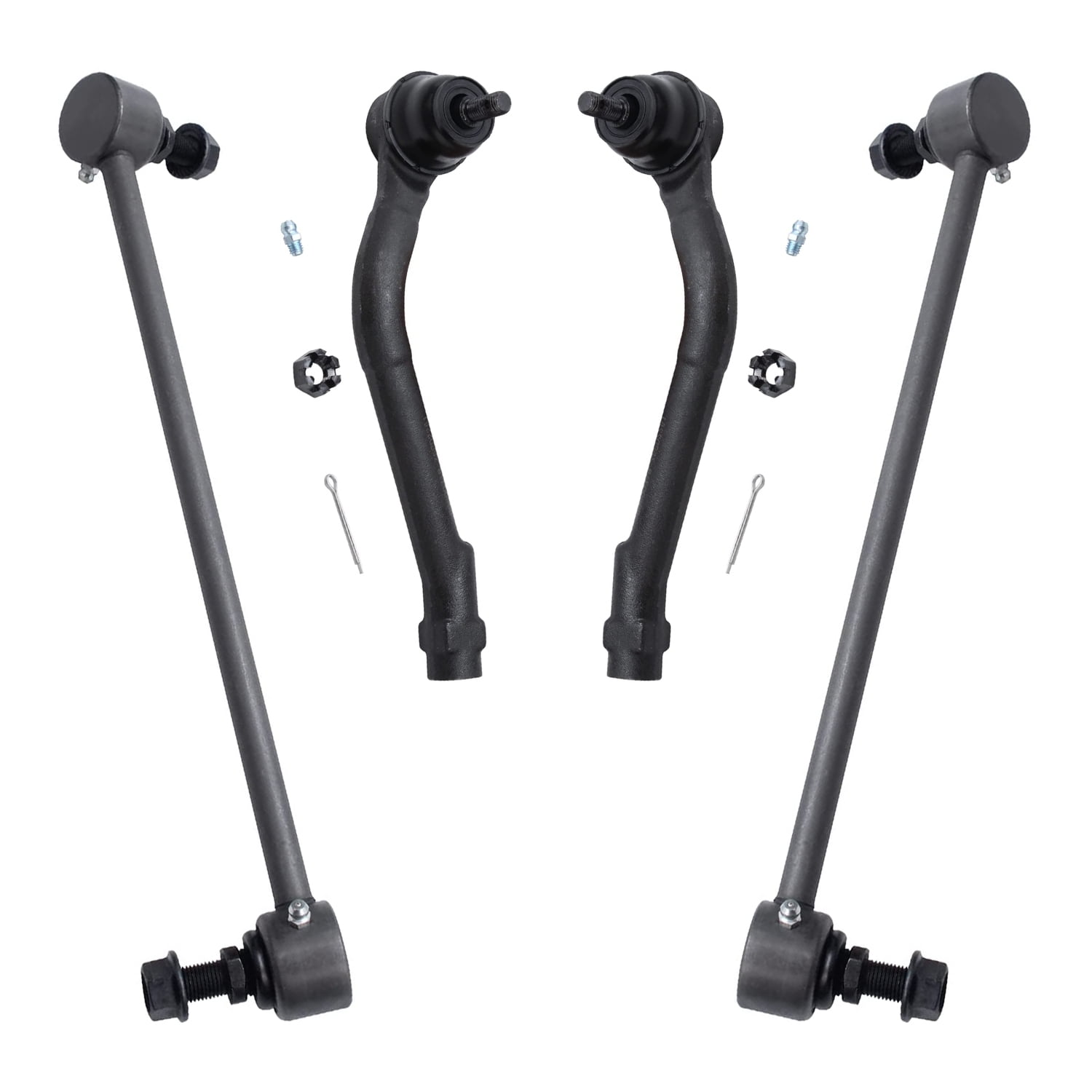 Detroit Axle 4PC 12.64'' Front Sway Bar End Links and Outer Tie Rods