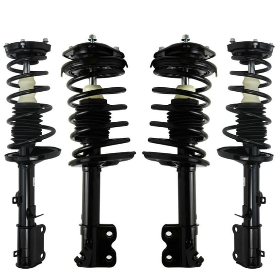 Detroit Axle - 4pc Struts for 1993-2002 Toyota Corolla 1998-2002 Chevy Prizm 1993-1997 Geo Prizm, 4 Front Rear Struts with Coil Spring Assembly Replacement