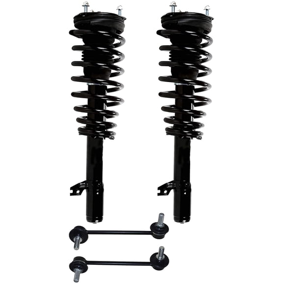 Detroit Axle - 4PC Complete Front Struts and Coil Springs Assembly with Sway Bar Links for 2009 2010 2011 2012 2013 Mazda 6 L4 2.5L Models w/Automatic Transmission
