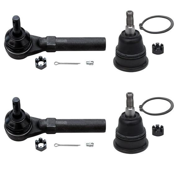 Detroit Axle - 4PC Front Lower Ball Joints and Outer Tie Rods Replacement for 2008 2009 2010-2016 Town & Country/Dodge Grand Caravan
