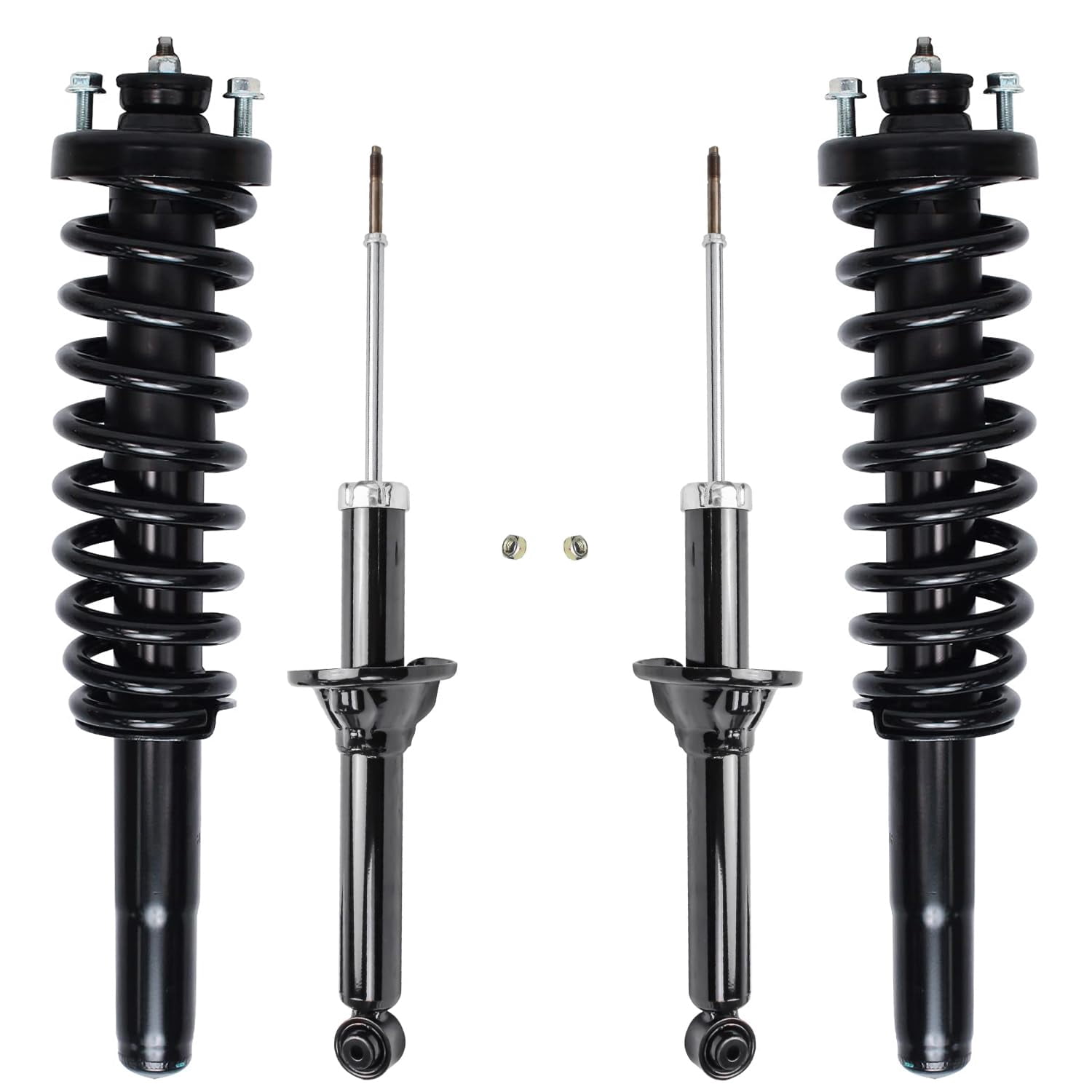 Detroit Axle - 4PC Front Strut w/Coil Spring Assemblies and Rear Shock ...