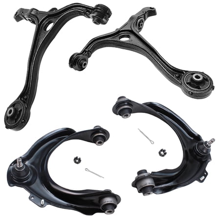 Detroit Axle - 4PC Front Upper and Lower Control Arm Assembly Replacement for 2003 2004 2005 2006 2007 Honda Accord - [2004-2008 Acura TSX]