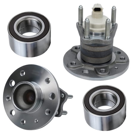 Detroit Axle - 4PC Front Wheel Bearings and Rear Wheel Bearing & Hub Assemblies w/ABS for 2001 2002 2003 2004 2005 Saturn L Series