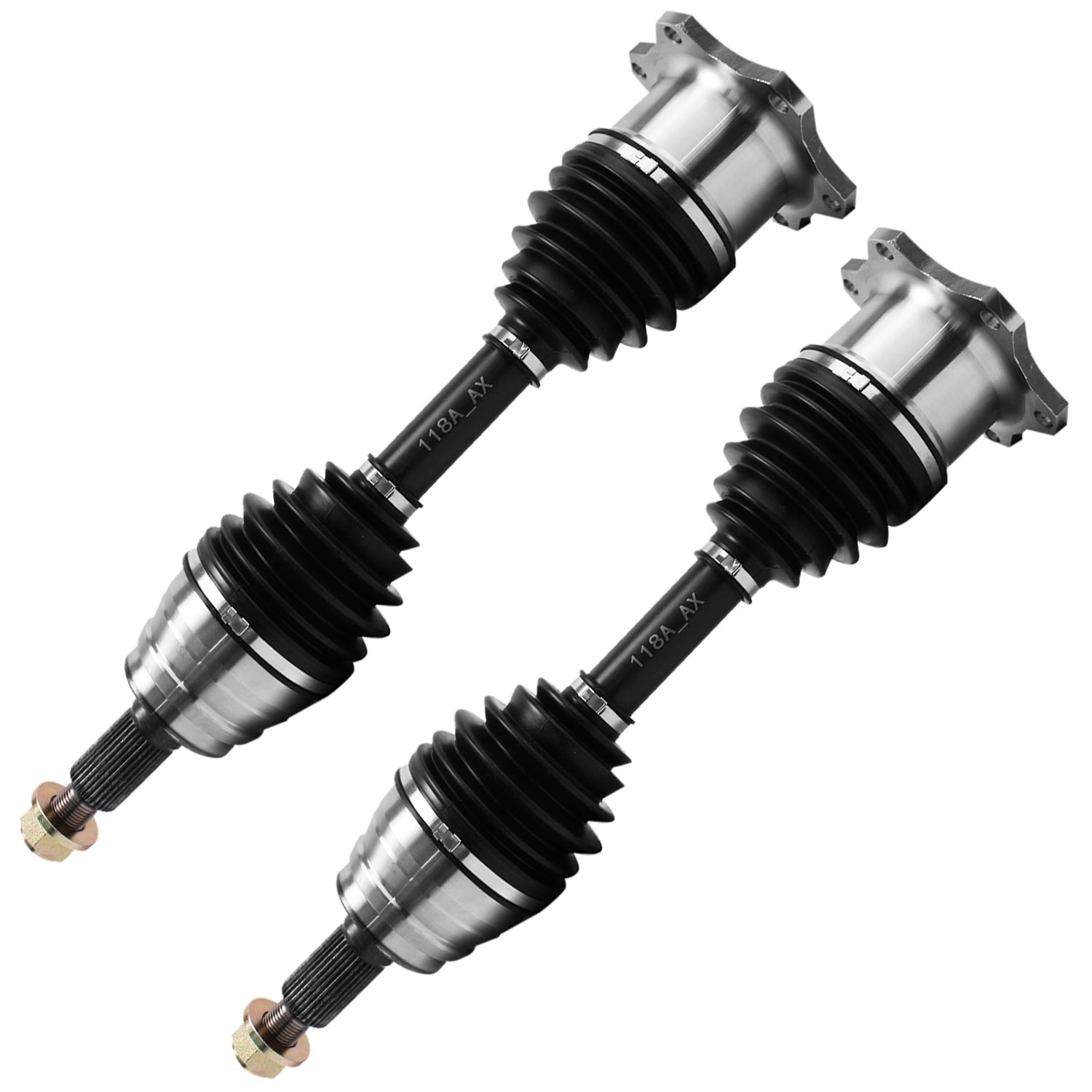 Detroit Axle - 4WD 2pc Front CV Axles for Chevy Silverado GMC Sierra K2500 3500 2500HD 3500HD Yukon Suburban Hummer H2 [8 Lugs], 2 CV Axle Shafts Assembly Replacement